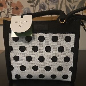 Kate Spade Black and White Polka Dot Tote
